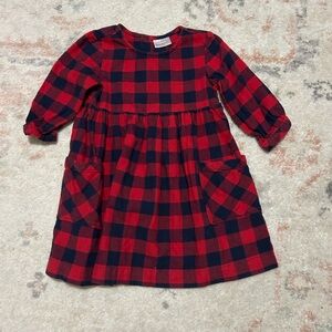 Hanna Andersson Girls Buffalo check dress size 5